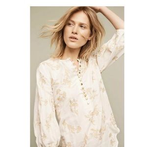 Anthropologie Sz Md Atley Embroidered Tunic